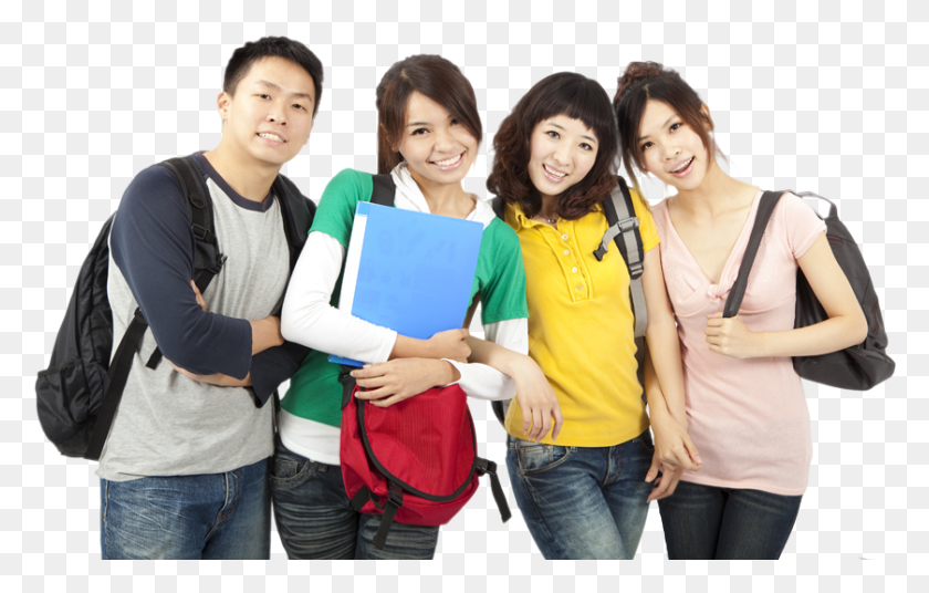 839x513 Asian Student Jovenes Estudiantes, Persona, Humano, Pantalones Hd Png