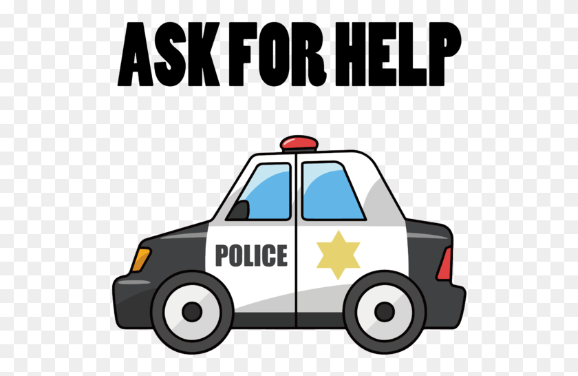 518x486 Solicitar Ayuda De La Policía Carro De Policia Desenho, Coche, Vehículo, Transporte Hd Png