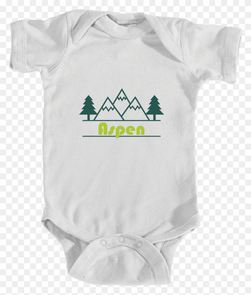 813x966 Aspen Colorado Mountain Amp Trees In Green Triangle, Clothing, Apparel, Diaper HD PNG Download