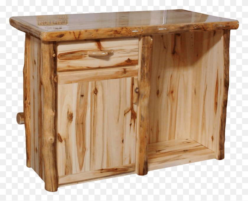 1330x1059 Aspen Log Deluxe Bar End Table, Furniture, Sideboard, Cabinet HD PNG Download