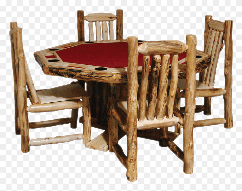 791x613 Aspen Log Round Poker Table Kitchen Amp Dining Room Table, Chair, Furniture, Dining Table HD PNG Download