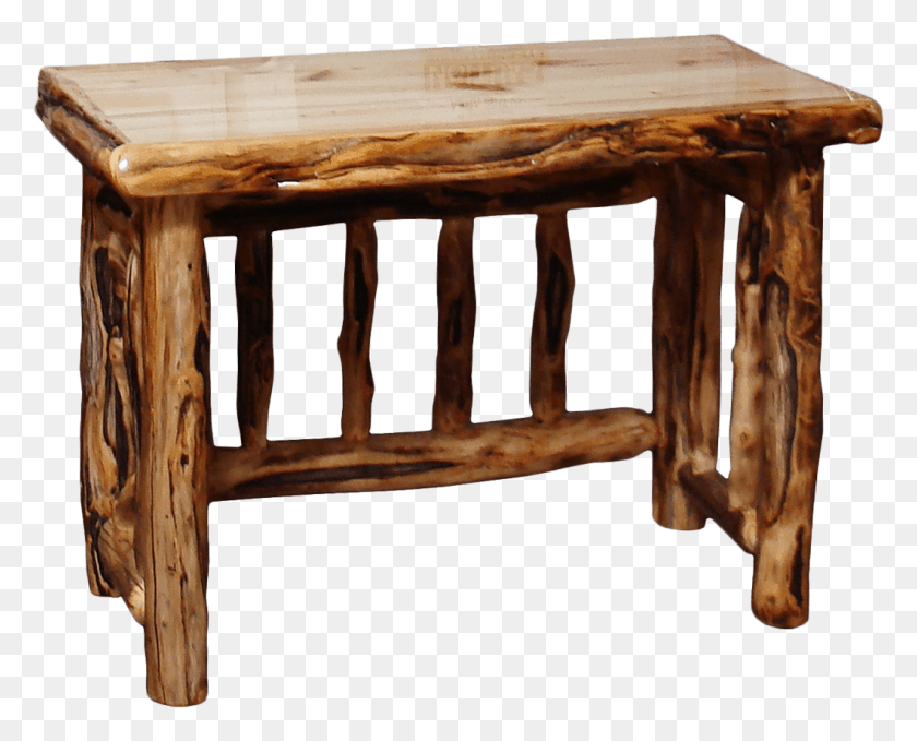 1058x840 Aspen Log Spindled Table Desk Coffee Table, Furniture, Tabletop, Coffee Table HD PNG Download
