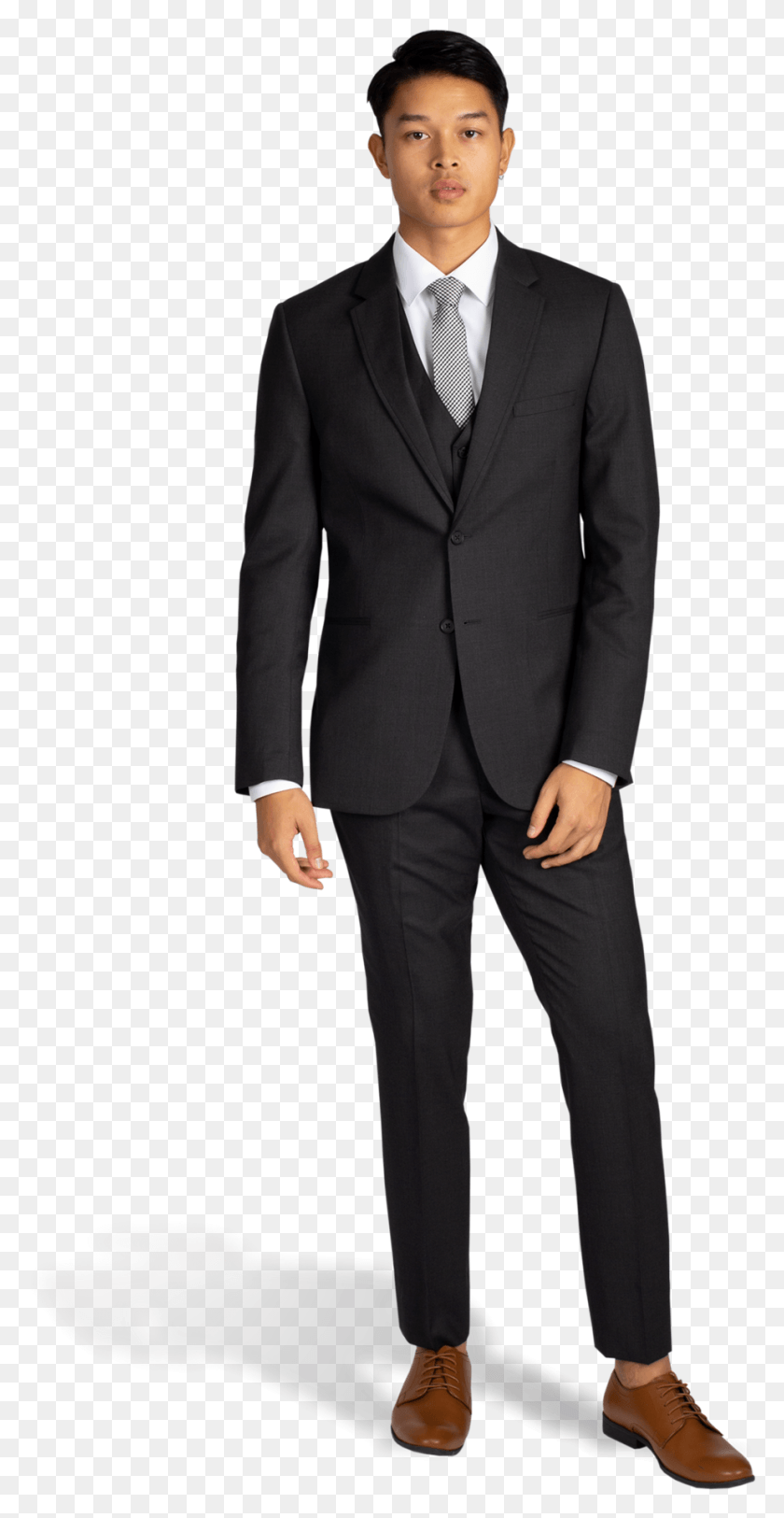 923x1852 Asphalt Grey Performance Suit By Michael Kors Suit, Overcoat, Coat, Clothing HD PNG Download