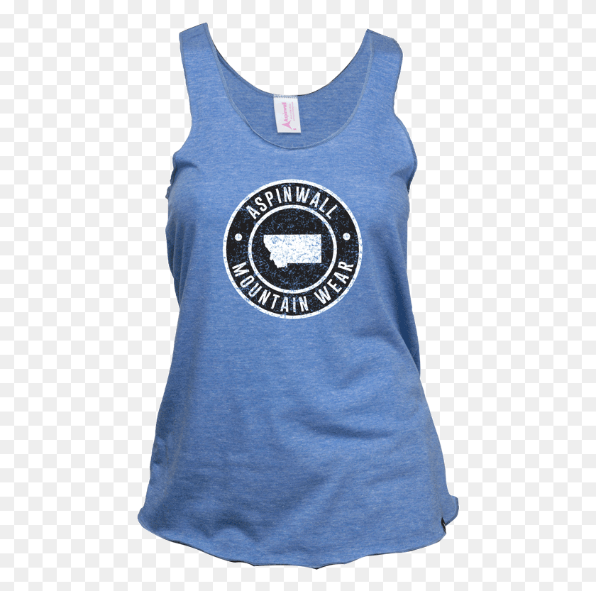456x773 Aspinwall Mt Icon Athletic Blue Womens Tank Active Tank, Clothing, Apparel, Tank Top HD PNG Download