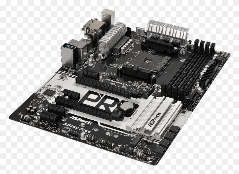 1201x852 Asrock Amd Ab350 Pro4 Gaming Motherboard, Computer, Electronics, Hardware HD PNG Download