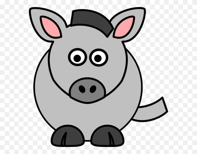 594x598 Ass Clipart Cartoon Cow Outline, Mammal, Animal, Pig HD PNG Download
