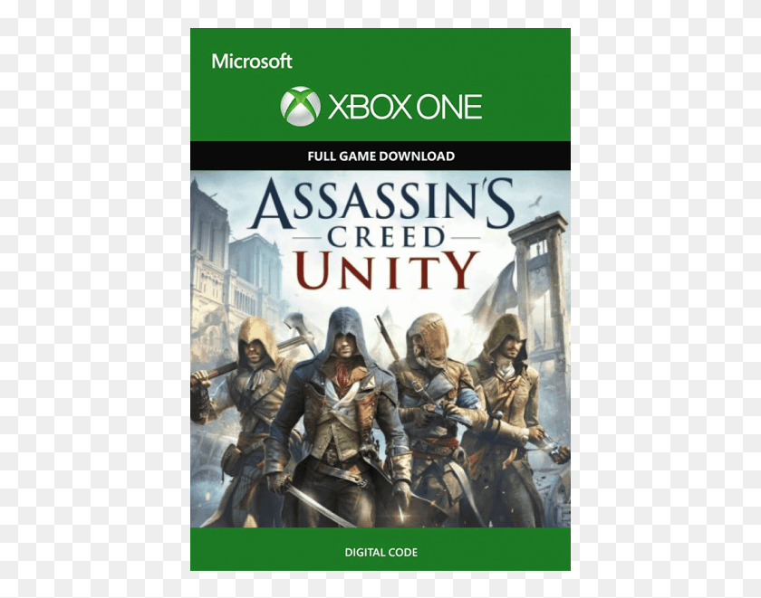 421x601 Assassin S Creed Unity Xbox One Min Assassins Creed Unity Code, Человек, Человек, Плакат Png Скачать