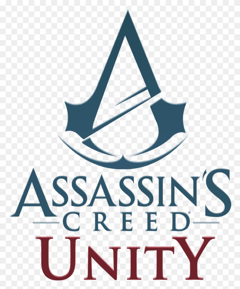 850x1035 Descargar Png Assassins Creed Unity Logo Assassin39S Creed Unity Logo Render, Poster, Publicidad, Texto Hd Png