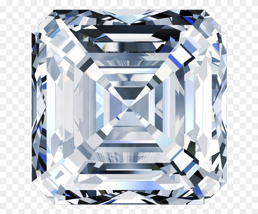 638x637 Descargar Png / Diamante Suelto De Corte Asscher Png