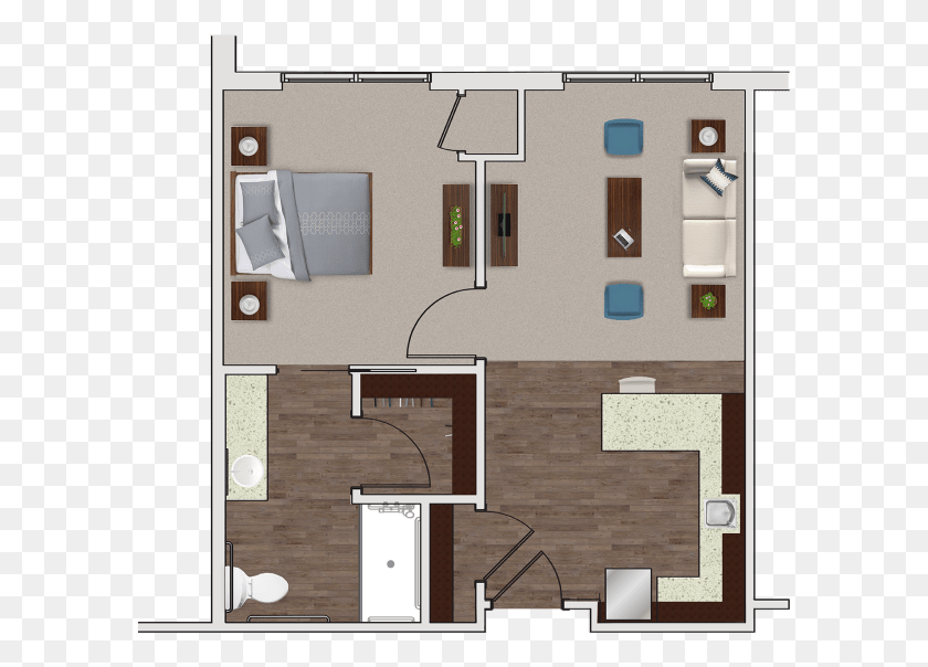 591x544 Assisted Living One Bedroom At Stonecrest Of Troy Floor Plan, Floor Plan, Diagram, Plot HD PNG Download