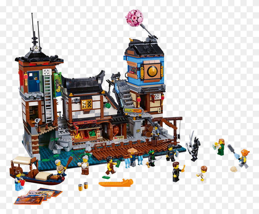 1341x1095 Assortment Lego Ninjago City Docks, Toy, Metropolis, Urban HD PNG Download