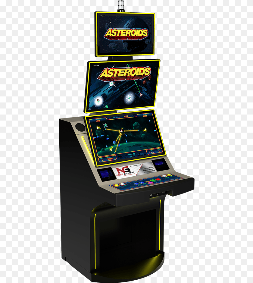 Asteroids Cabinet Video Game, Arcade Game Machine Clipart PNG