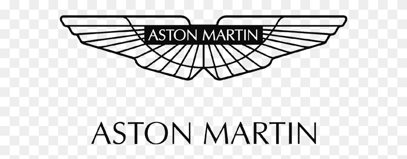595x268 Descargar Png Logotipo De Aston Martin Logotipo De Coche Aston Martin, Texto, Alfabeto, Símbolo Hd Png