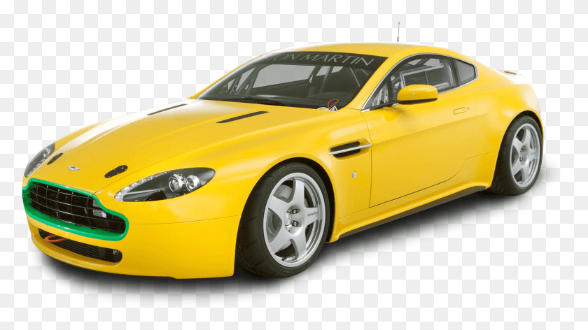 1584x837 Aston Martin V8 Vantage Yellow, Car, Vehicle, Transportation HD PNG Download