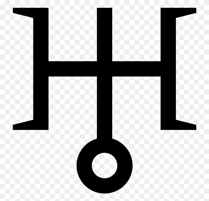 739x749 Астрологический Символ Символ Урана, Серый, Мир Варкрафта Png Скачать