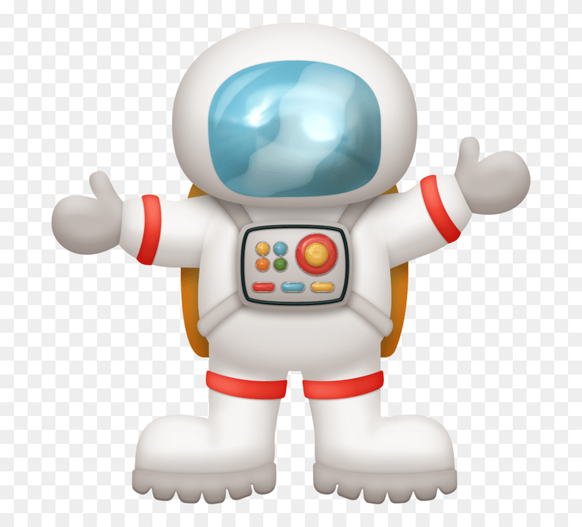 697x700 Astronaut Astronaut Toy Clipart, Robot HD PNG Download