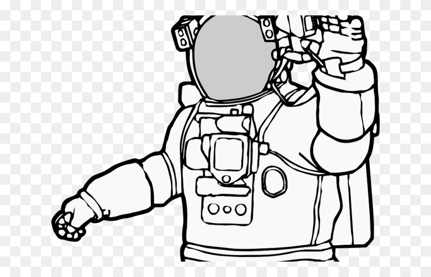 640x480 Astronaut Clipart Spaceman Spaceman Clipart Black And White, Doodle HD PNG Download