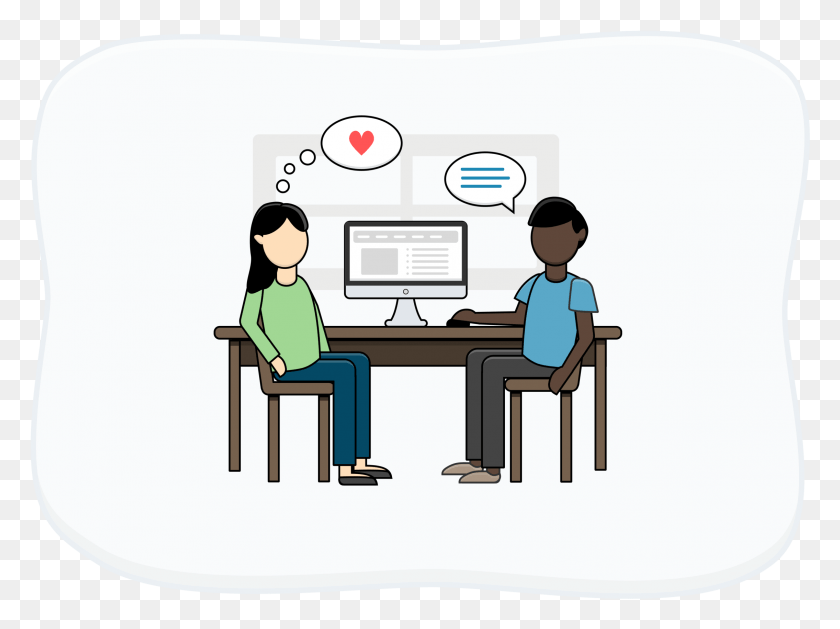 2271x1657 At Dribbble We Get A Unique Opportunity To Stay Connected Cartoon, Sitting, Person, Human HD PNG Download