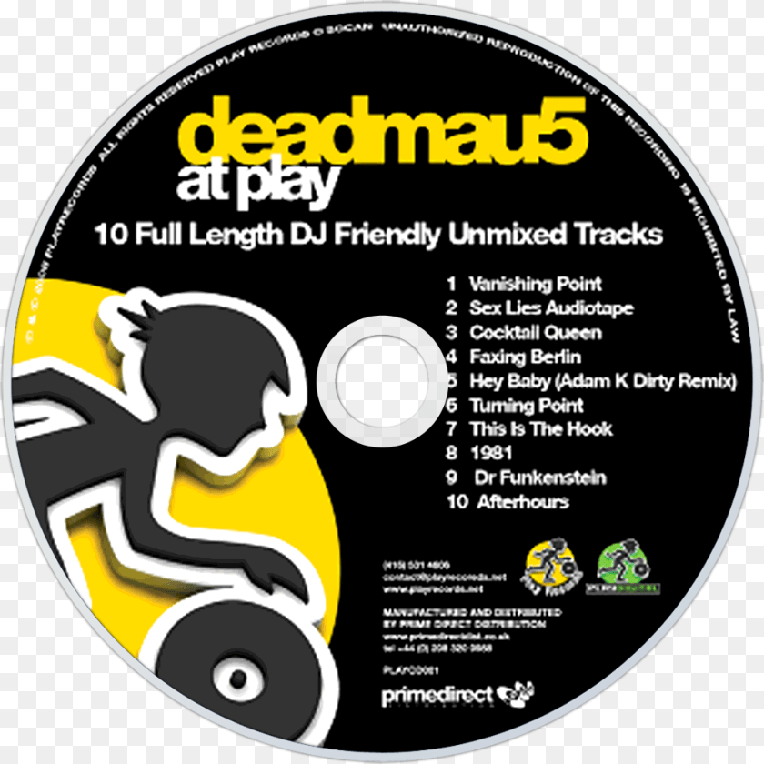 At Play Cd Disc Image Deadmau5 At Play, Disk, Dvd, Baby, Person Sticker PNG
