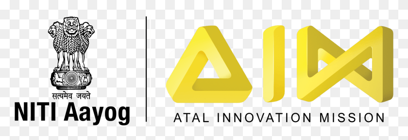 2181x638 Atal Innovation Mission Logo, Triangle, Symbol, Text HD PNG Download