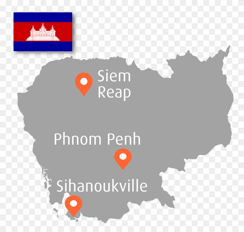 768x740 Atalian Covers The Whole Cambodian Territory And Has Map Of Cambodia, Nature, Text, Outdoors HD PNG Download