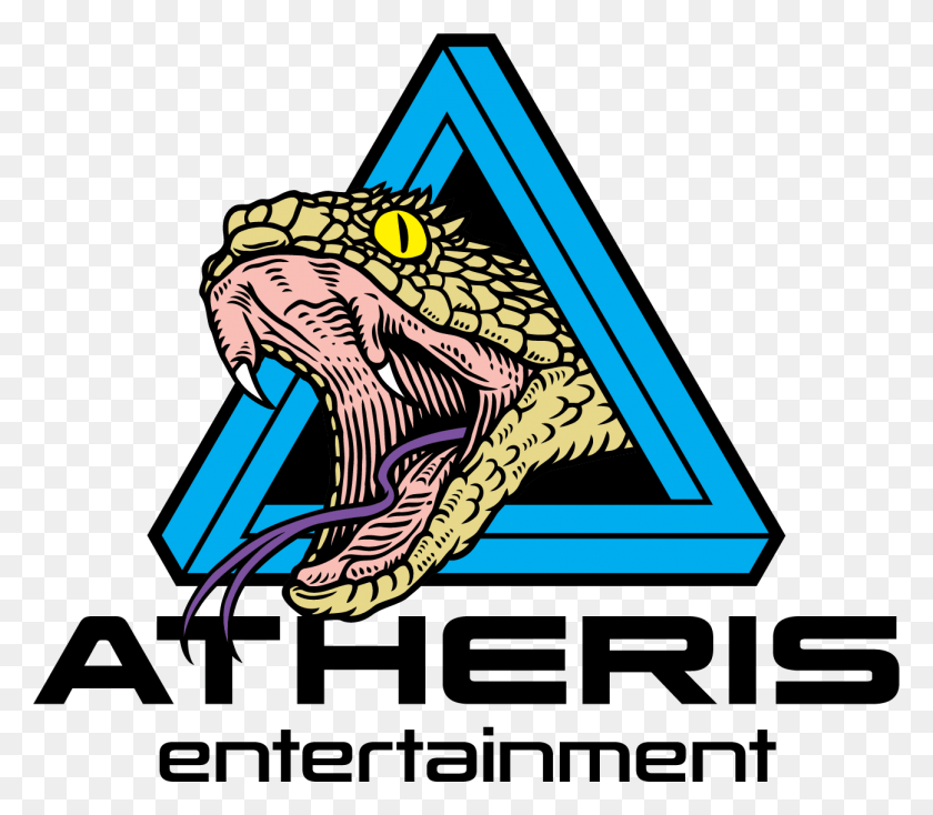1297x1122 Atheris Entertainment Atheris Games, Triangle, Animal, Symbol HD PNG Download