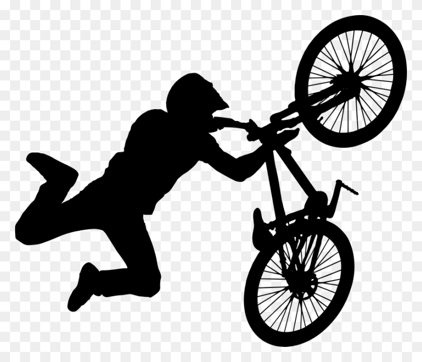 850x720 Athlete Bicycle Bike Boy Male Man Ride Bmx Bike Clip Art, Gray, World Of Warcraft HD PNG Download