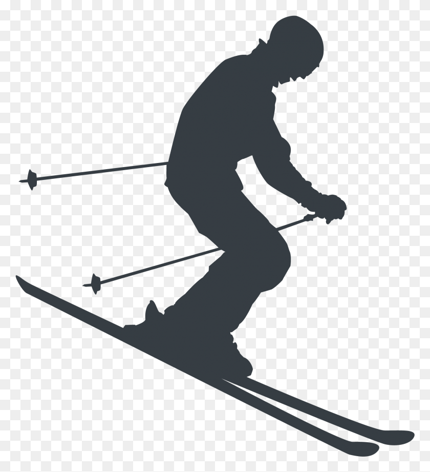 1745x1928 Силуэт Спортсмена Лыжный Туризм Вектор, Человек, Человек Hd Png Скачать