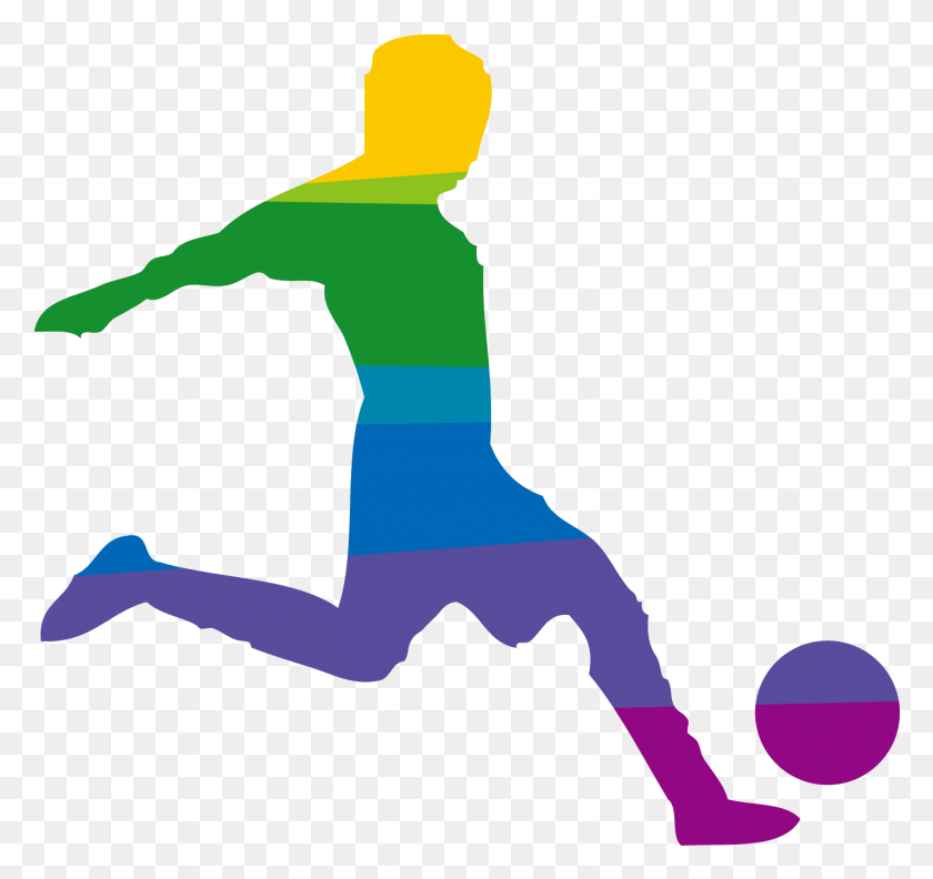 1423x1337 Athlete Vector Watercolor Library Silueta Jugador De Futbol, Person, Human, Leisure Activities HD PNG Download