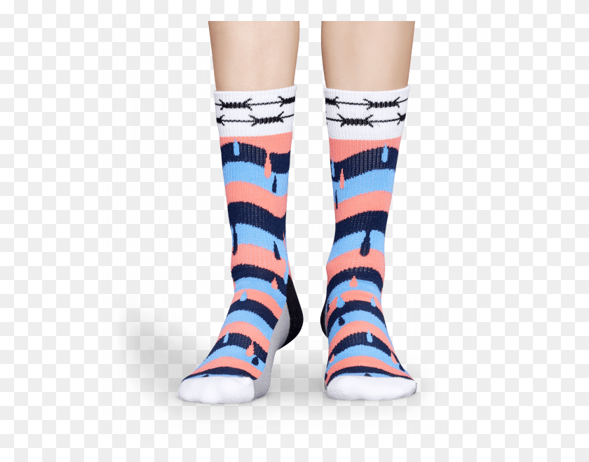 548x600 Athletic Montana Drips Sock Happy Socks Montana, Clothing, Apparel, Shoe HD PNG Download