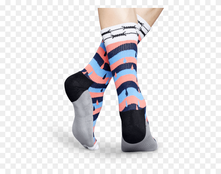 548x600 Athletic Montana Drips Sock Hockey Sock, Clothing, Apparel, Shoe HD PNG Download