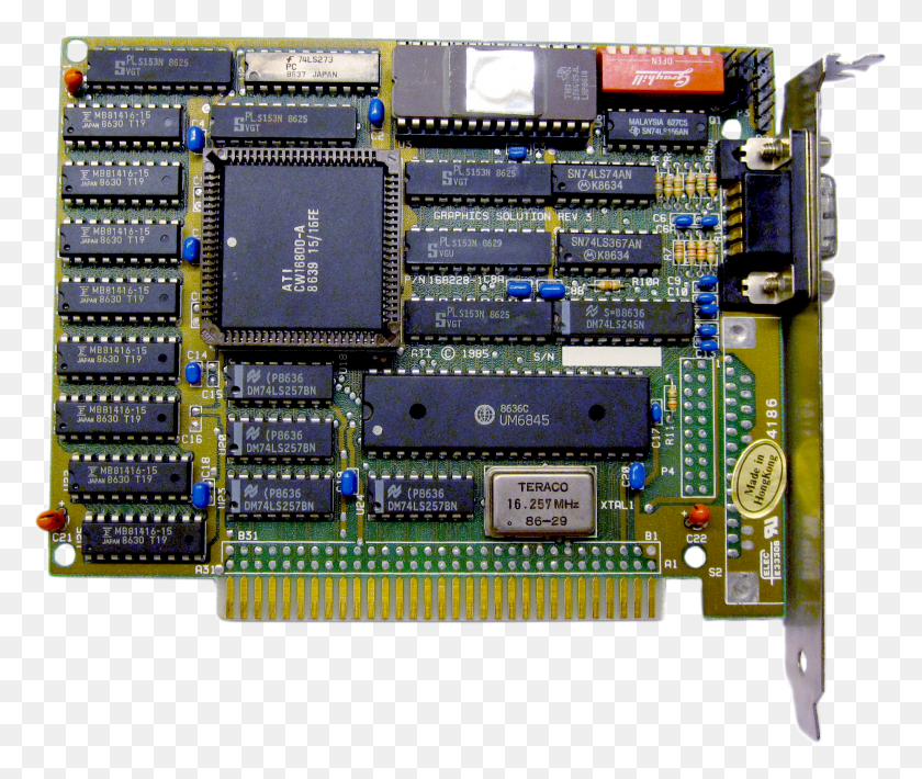 1856x1549 Ati Hercules Card 1986 Video Card Output Device, Electronics, Electronic Chip, Hardware HD PNG Download