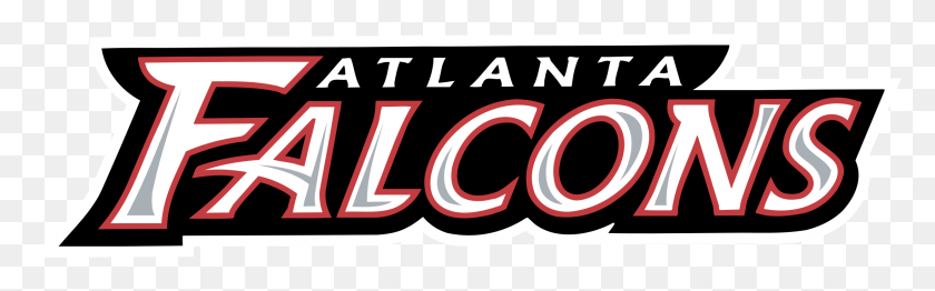 2191x569 Atlanta Falcons Logo Transparent Transparent Background Atlanta Falcons Logo, Text, Alphabet, Beverage HD PNG Download