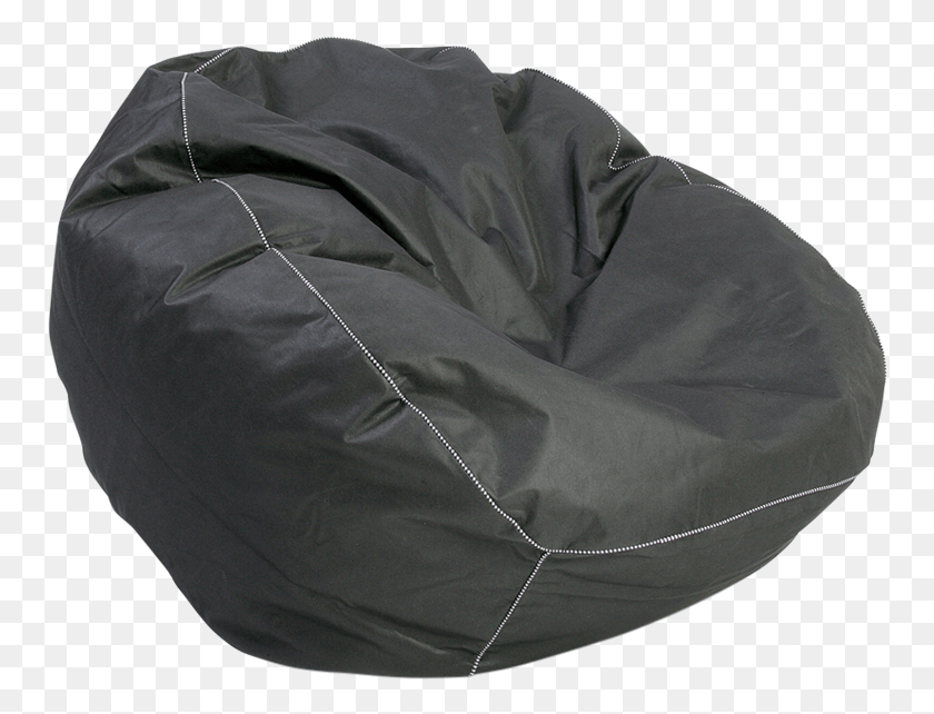 760x582 Atlantic Bean Bag Wstriped Piping Black Black Bean Bag Transparent, Clothing, Apparel, Coat HD PNG Download