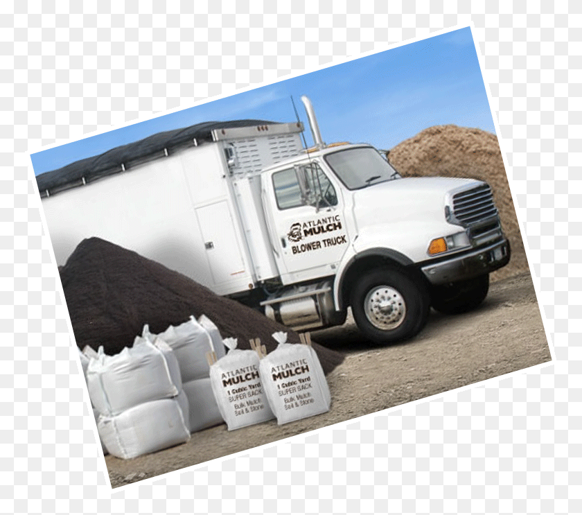 768x683 Atlantic Mulch Delivery Truck Trailer Truck, Vehicle, Transportation, Moving Van HD PNG Download
