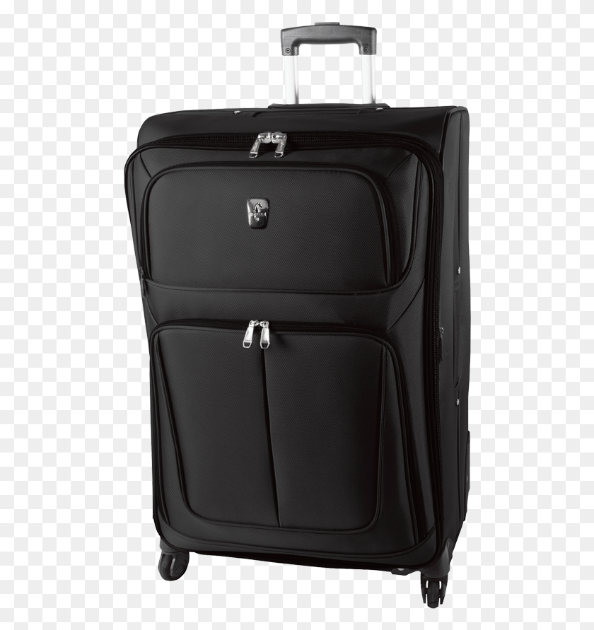 492x831 Atlantic Upright Luggage 28 With Spinners Black Baggage, Suitcase HD PNG Download