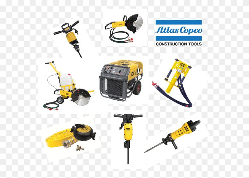 581x543 Atlas Copco Hand Held Construction Tools By Waltan Atlas Copco, Machine, Camera, Electronics HD PNG Download