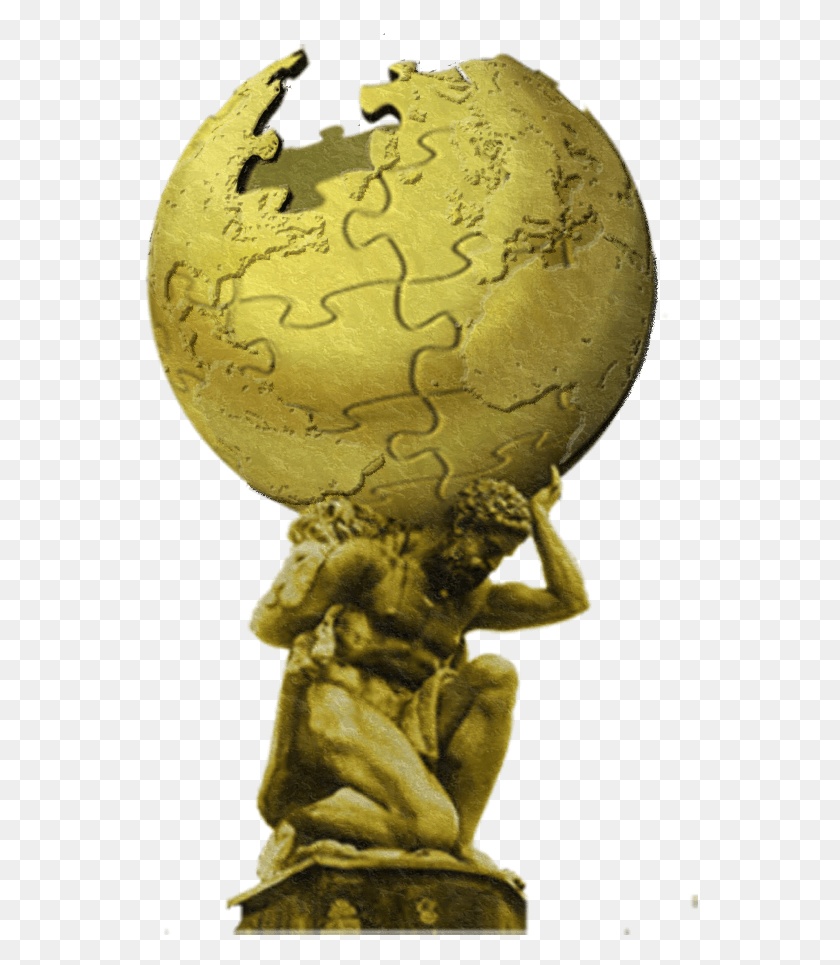 556x905 Atlas With Wikified Globe Hercules Statue, Sphere, Outer Space, Astronomy HD PNG Download