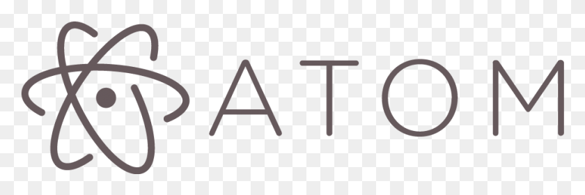 955x270 Atom Logo Atom, Triangle, Text, Symbol HD PNG Download