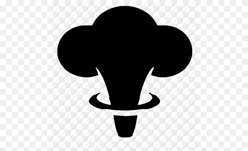 Atomic Cloud Mushroom Nuclear Terrorist Icon, Clothing, Hat, Silhouette, Animal Sticker PNG