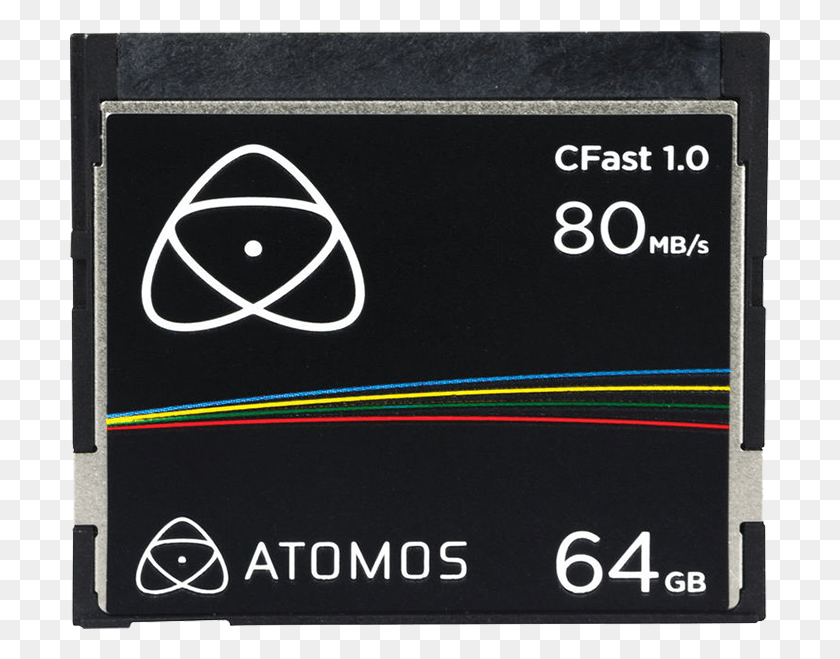 701x599 Atomos Atomcft064 1X 64 Гб 1.0 Cfast Card, Текст, Этикетка, Алфавит Hd Png Скачать