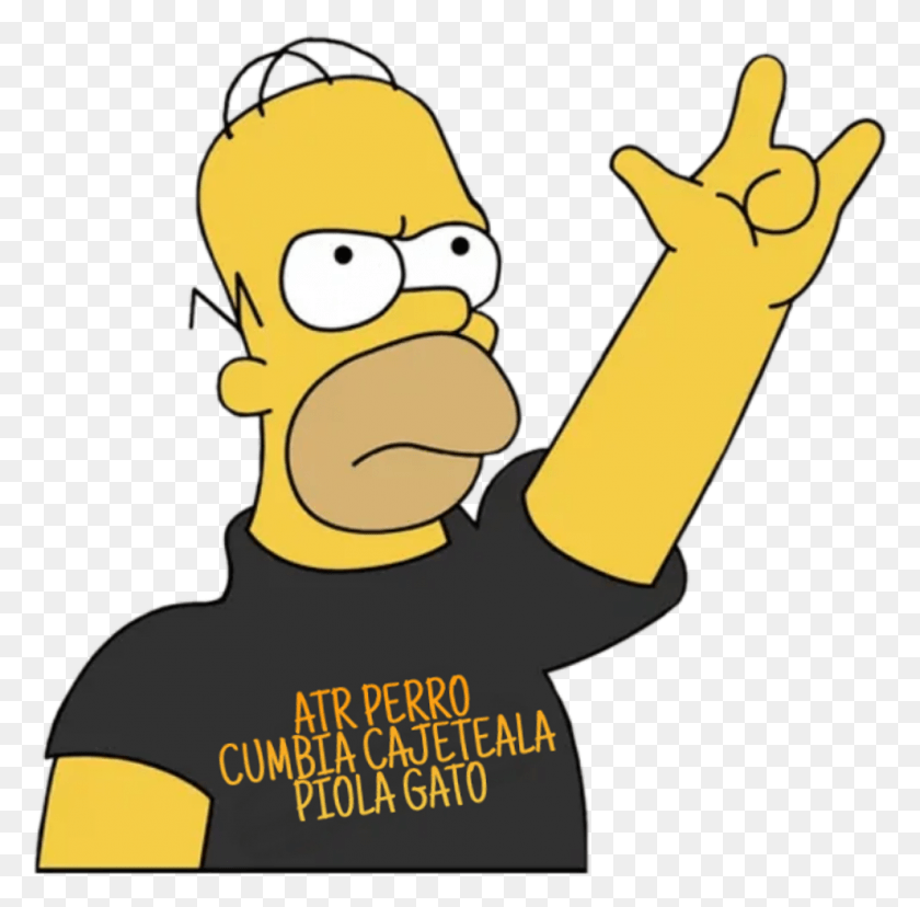 989x974 Atr Homero Cumbia Homer Simpson Heavy Metal, Arm, Weapon, Weaponry HD PNG Download