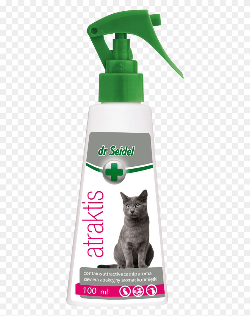 397x1002 Descargar Png Atraktis Catnip Poción Para Gatos Spray Do Odstraszania Kotw, Primeros Auxilios, Gato, Mascota Hd Png