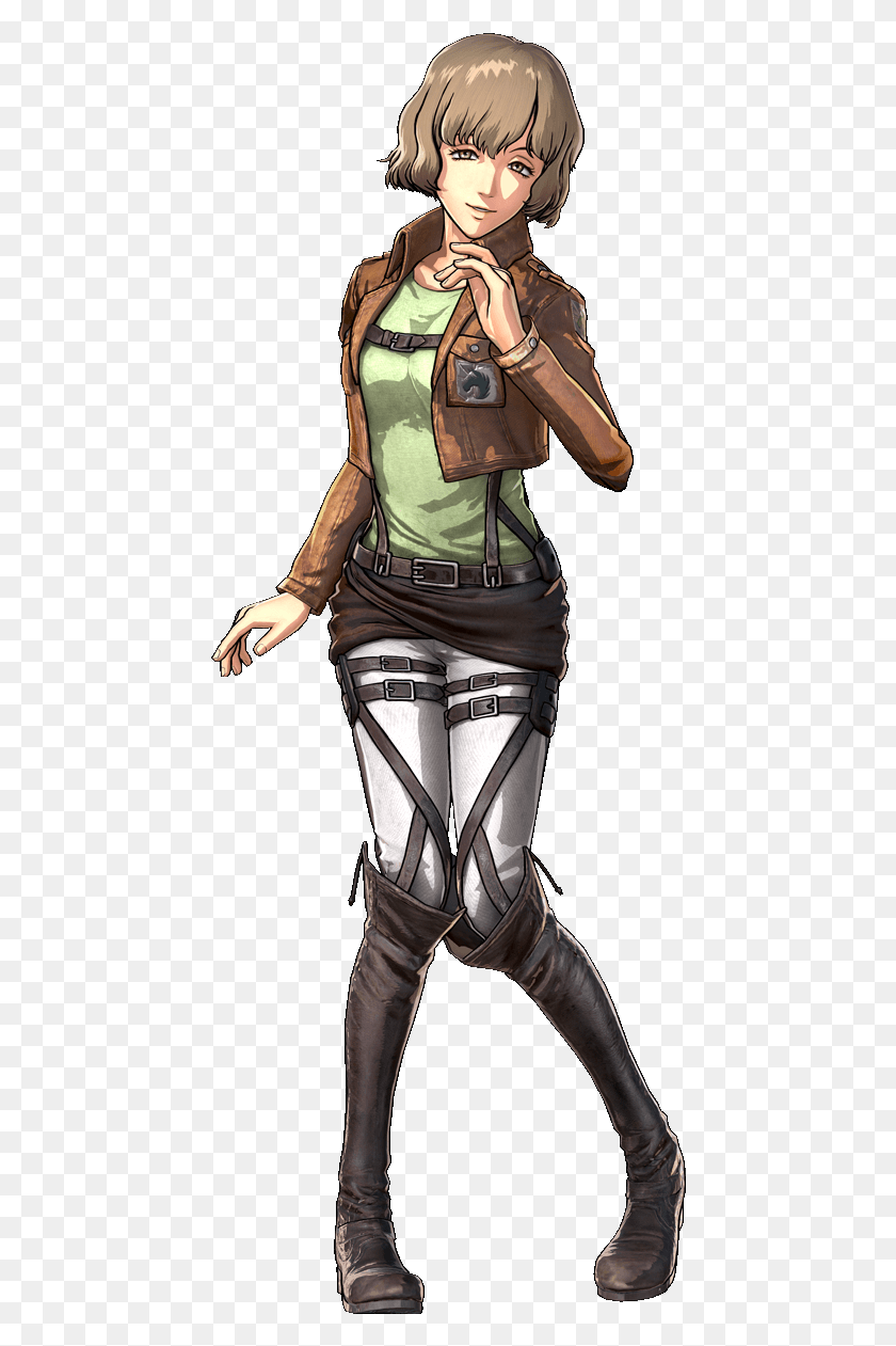 446x1201 Attack On Titan Attack On Titan Hitch X Marlo, Clothing, Apparel, Person HD PNG Download