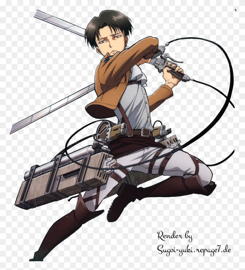 843x937 Attack On Titan Levi, Person, Human, Manga HD PNG Download