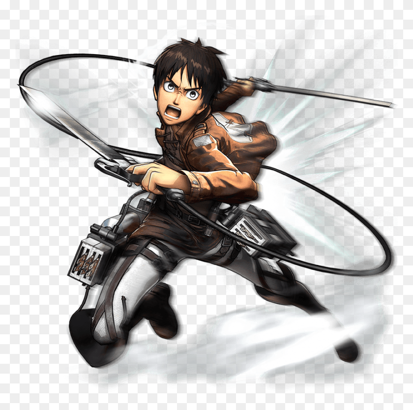 856x850 Attack On Titan Picture Attack On Titan, Person, Human, Motorcycle HD PNG Download
