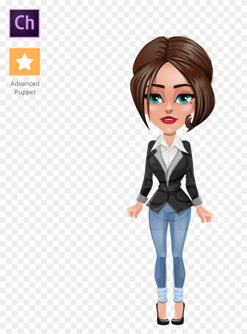 882x1219 Attractive Businesswoman Character Animator Puppet Cartoon, Person, Human, Outdoors HD PNG Download