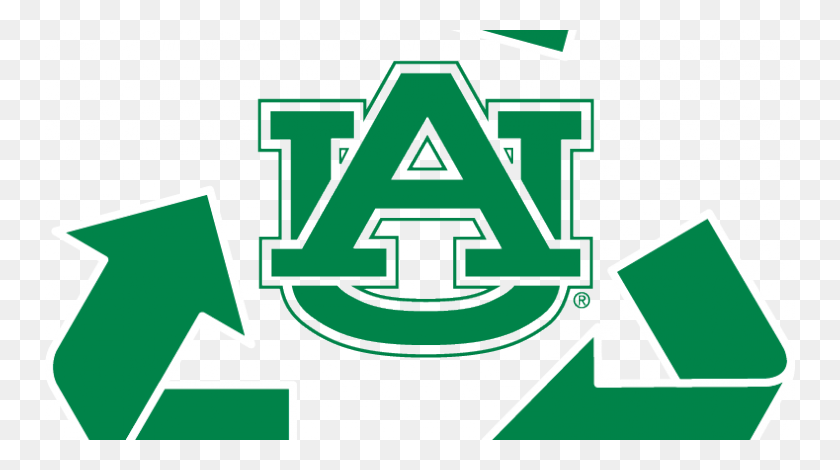 750x410 Au Goes Green Recycle Logo Auburn Decal, First Aid, Recycling Symbol, Symbol HD PNG Download