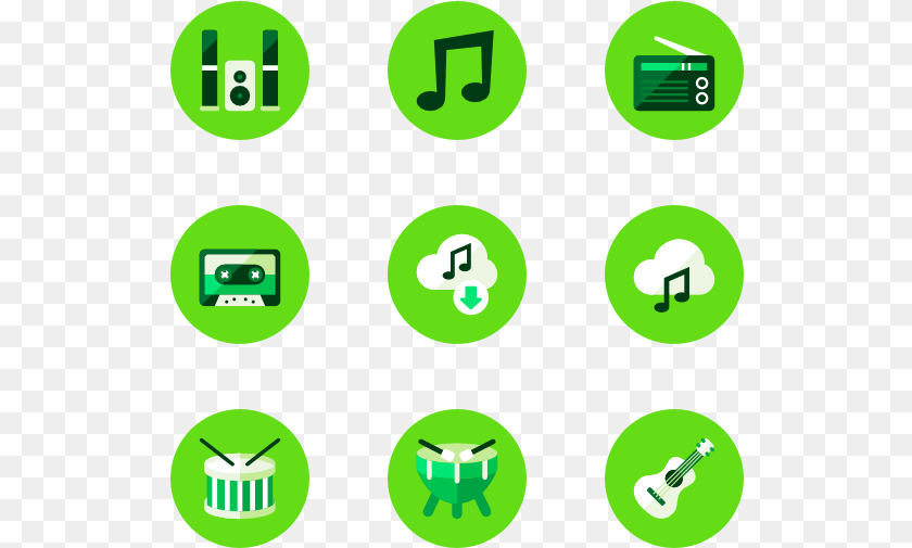 529x505 Audio Green Icons, Symbol, Number, Text Transparent PNG