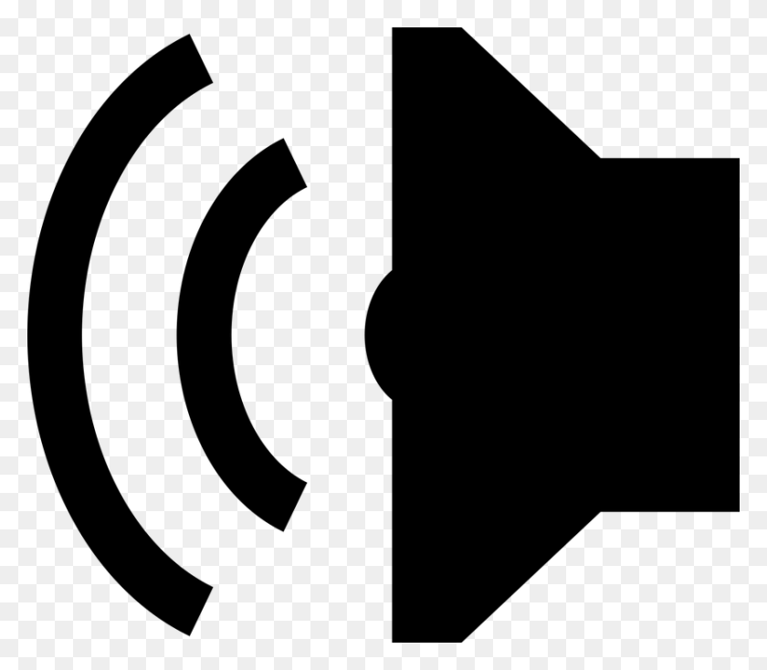 833x720 Audio Loud Music Noise Sound Speaker Volume Audio Symbol Clipart, Gray, World Of Warcraft HD PNG Download